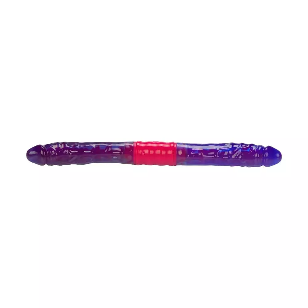 CalExotics 15 inch Dual Vibrating Flexi-Dong In Purple